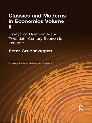 cover image of Classics and Moderns in Economics Volume II